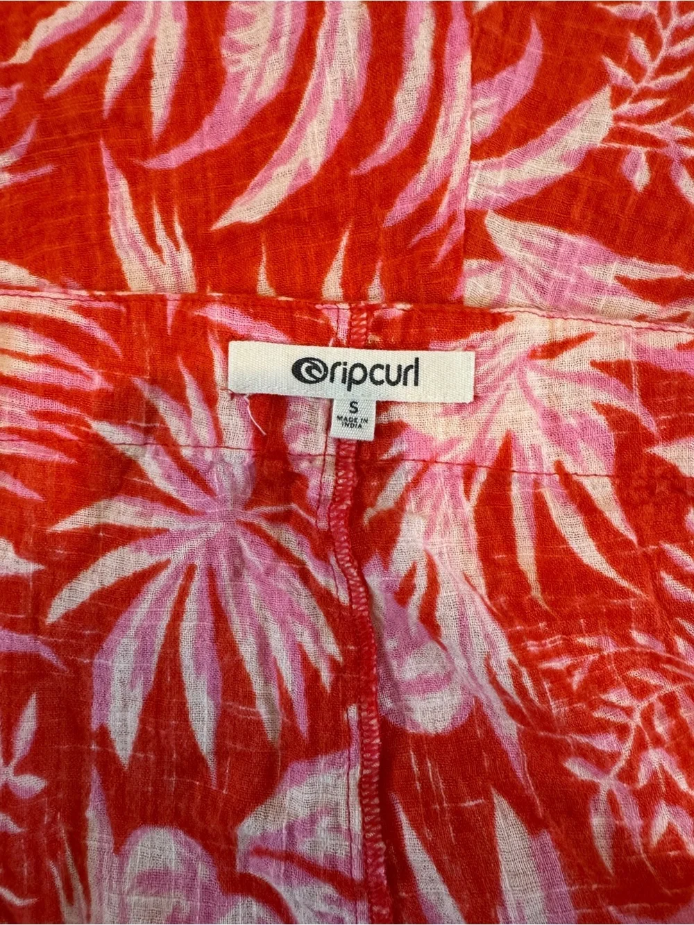 Rip Curl Red and Pink Tropical Print Romper - Picture 6 of 7